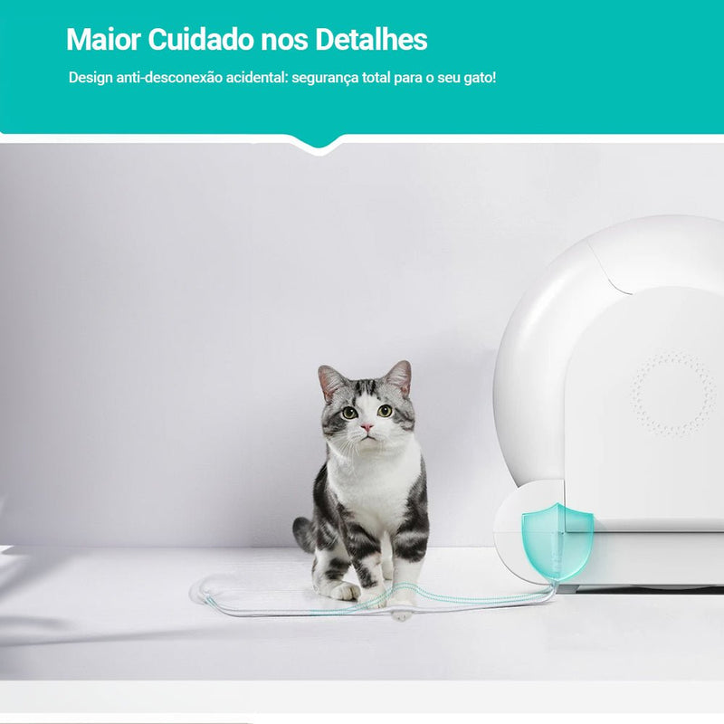 Caixa de Areia Automática Eletrônica 65L - Auto - limpeza Sanitário Higiênico - Banheiro para Gatos - ShopPatinhas