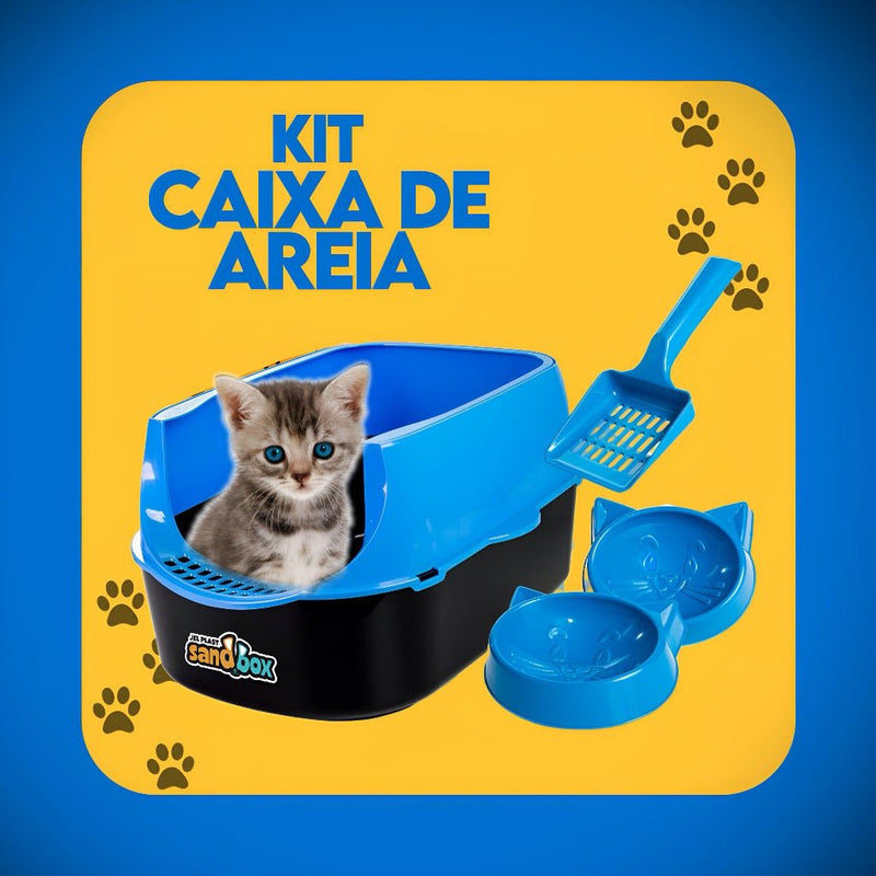 Caixa de Areia Bordas Altas <br> Kit Completo 4 em 1 - ShopPatinhas