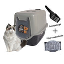 Caixa de areia Gato fechada modelo grande completo - Acompanha: comedouro, filtro, pá higiênica, peneira, bandeja - ShopPatinhas