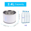 Fonte De Água Bebedouro Gatos 2.4L Automático Filtro Interior LED - ShopPatinhas