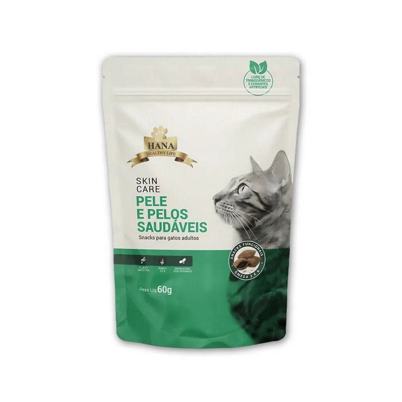 Petisco Snack Para Gatos - Pele e Pelos Saudáveis - Hana Nutrição - ShopPatinhas