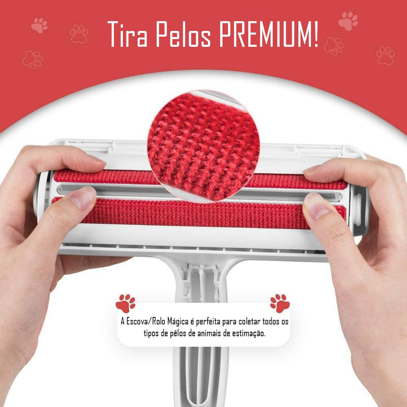 Removedor de Pelos Pet <br>Limpeza Mágica Automática<br>Autolimpante 2 em 1