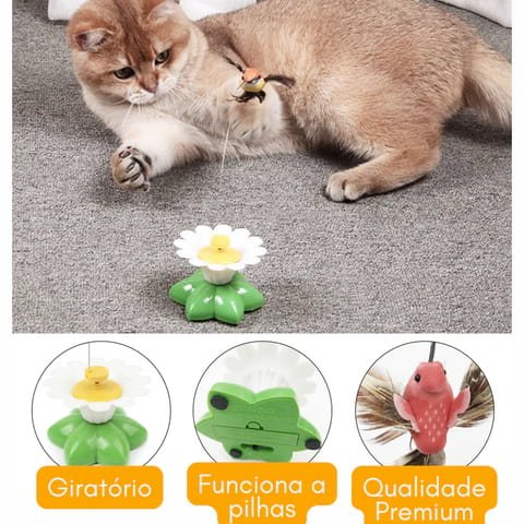 Brinquedo Interativo Gatos <br> Girassol Mágico 2 em 1 <br> 🔥 OFERTA + FRETE GRÁTIS - ShopPatinhas
