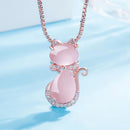 Colar Gato Luxury Exclusivo <br>💎 Quartzo Rose Brilhante - ShopPatinhas